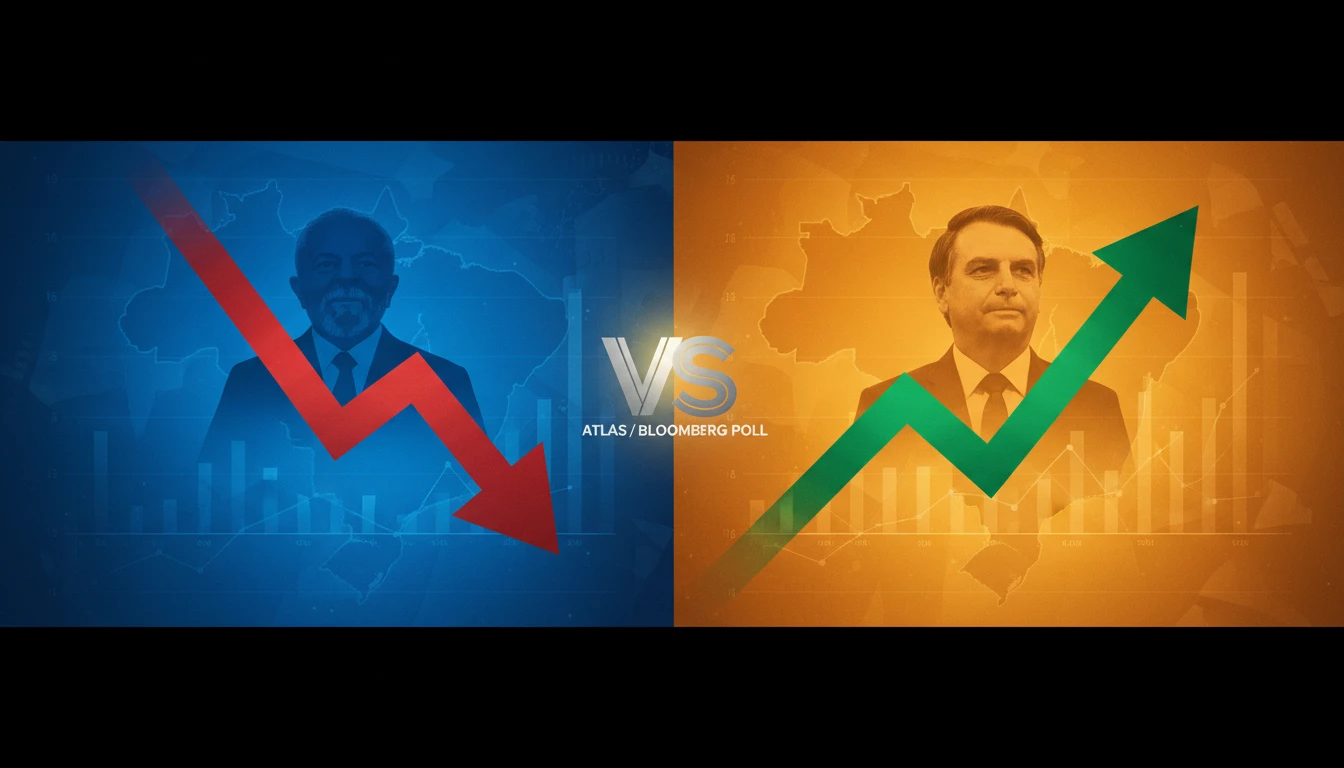 Pesquisa atlas/bloomberg aponta queda nas intenções de voto de lula e crescimento de flávio bolsonaro